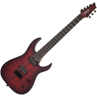 Schecter Sunset-7 Triad Series Scarlet Burst Electric Guitar  Free Accessories Valued at $400