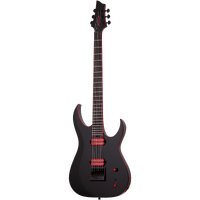 Schecter Sunset-6 ET EX Red Dawn Baritone Electric Guitar - Gloss Black
