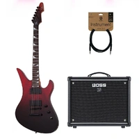 Schecter  Avenger Electric Guitar - Blood Burst + Boss Katana 50W Amp + Planet Waves Cable
