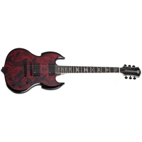 Wylde Audio Barbarian Electric Guitar, Ebony Fretboard, Blood Raven