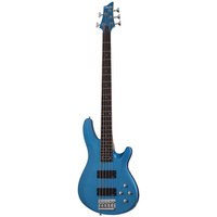 Schecter C-5 Deluxe Satin Metallic Light Blue 5-String Bass Guitar