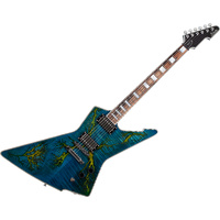 Schecter E-1 Electro-Resin 6 String  Electric Guitar - Transparent Blue