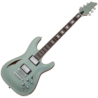 Schecter C-1 E/A Classic Satin  Pelham Blue Semi-Hollowbody Guitar