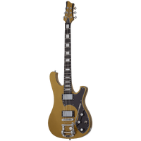 Schecter Stargazer 6 Vibrato Electric Guitar in Metallic Gold
