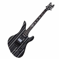 Schecter Synyster Gates Custom-S Electric Guitar Gloss Black with Silver Stripes