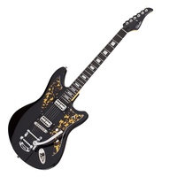 Schecter Spitfire Electric Guitar - Black Leopard / Ebony - 298 with Bigsby