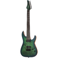 Schecter C-7  PRO  AQB  7-String Electric Guitar - Aqua Burst - Fact 2nd