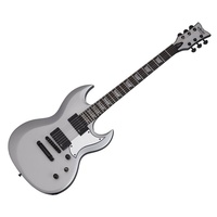 Schecter S-II Platinum Electric Guitar - Ebony / Satin Silver - 817 RRP $1749 