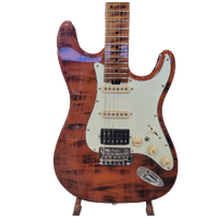 SQOE SEST980 Retro Grilled Electric Guitar with Gig bag - High Gloss