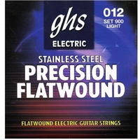 GHS Precision Flatwound Electric Guitar Strings Stainless Steel Set 900  12 - 50