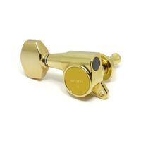 Gotoh SG381 6 in Line Tuning Keys - Left Hand - Reverse Headstock Gold - Set of 6