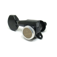 Gotoh Locking Left Hand ( Reverse Headstock )Tuning Keys Staggered 6 in line - Black