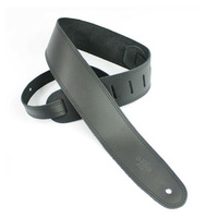 DSL  Classic 2.5" Single Ply Black / Black Stitch Guitar Strap Made in Australia