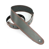 DSL  Classic 2.5" Single Ply Black /Orange Stitch Guitar Strap Made in Australia