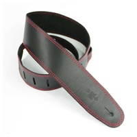 DSL  Classic 2.5" Single Ply Black / Red Stitch Guitar Strap Made in Australia