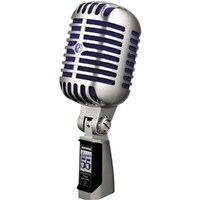 Shure Super 55 Vintage Dynamic Birdcage-Style Vocal Mic (Chrome/Blue)