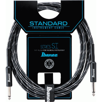Ibanez SI10 CCT Woven Guitar Cable w/ 2 Straight Plugs - 10ft (Charcoal Grey)