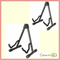 Heavy Duty A Frame Guitar Stand Fits Acoustic, Electric or Bass Guitars 2 Pack