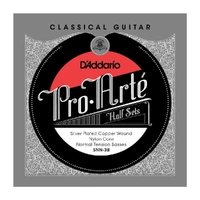 D'Addario SNN-3B Pro-Arte Silver Plated Copper on Nylon Core Classical Guitar Half Set, Normal Tension