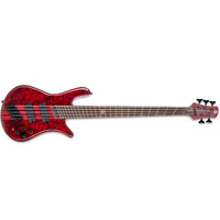 Spector NS Dimension 5 Bass Guitar Multiscale 5-String Inferno Red Gloss w/ Fishman