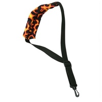 Perri's 1" Saxophone Strap with Plush Padding  Black Flames SP5F Made in Canada