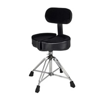 AHEAD SPINAL-G DRUM THRONE WITH BACKREST - BLACK SPG-BBR4