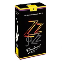 Vandoren SR412 Jazz Alto Sax ZZ Reeds Strength 2; Box of 10