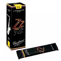 Vandoren SR4225 Jazz Tenor Sax ZZ Reeds Strength 2 1/2 - Box of 5