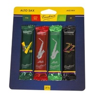 Vandoren Alto Sax Jazz Reed Mix Card 1 x  ZZ, V16, JAVA Red & Green Strength 3.5