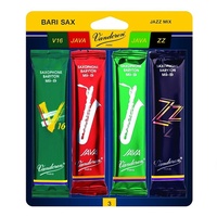 Vandoren Baritone Sax Mix Card Strength 3 Java Green,Java Red, ZZ and V16
