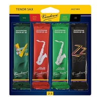 Vandoren Tenor Sax Jazz Reed Mix  1 x  ZZ, V16, JAVA Red & Green Strength 2.5