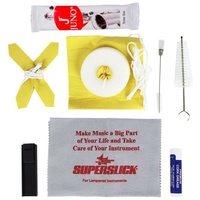 Superslick Alto Sax Care Kit includes Cork Grease Vandoren Juno Reed pullthrough
