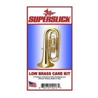 Superslick Low Brass Baritone Horn Euphonium Care Kit Maintenance Oil Swab Brush