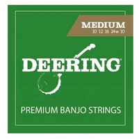 Deering 5-String Banjo Strings Set Medium - ST-M5 , 10-24w10