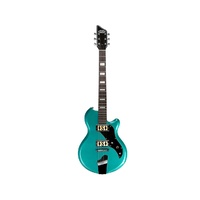 SUPRO Electric Guitar Westbury Turquoise Metallic - Gold Foil Pickups