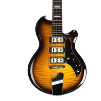 Supro Island Series Hampton Electric Guitar Flame Maple Tobacco Burst RRP $1749