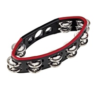 Meinl Percussion Speed Up Tambourine Black 2 rows Steel Jingles