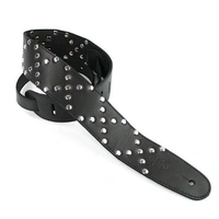 DSL Leather Guitar Strap Stud Pattern X Black