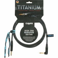 Klotz TITANIUM high end guitar cable with silent PLUG with Angled Plug 4.5m