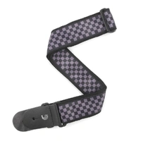 D'Addario Woven Guitar Strap, Checkerboard, Take it to Black
