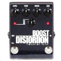 Tech 21 Boost Distortion Guitar Effects Pedal (Metallic Series) T21-BSTM-D