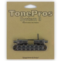 TonePros T3BT Tune-o-matic Bridge Metric Large Posts Black
