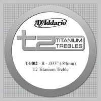 D'Addario T2 Titanium Treble Classical Guitar Single String, Extra-Hard Tension, B String