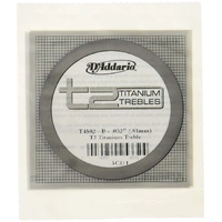 D'Addario T2 Titanium Treble Classical Guitar Single 2nd String Normal Tension,