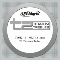 D'Addario T2 Titanium Treble Classical Guitar Single 2nd  String  Hard Tension,