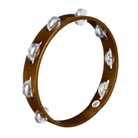 Meinl Percussion TA1A-AB Traditional 10-Inch Wood Tambourine Single Row jingles