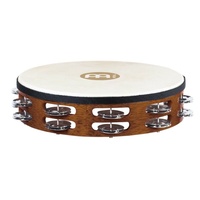 Meinl Percussion TAH2AB Traditional 10-Inch Wood Tambourine with Goat Skin Head