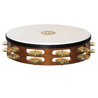 Meinl Percussion TAH2B-AB Traditional 10-Inch Wood Tambourine / Goat Skin Head