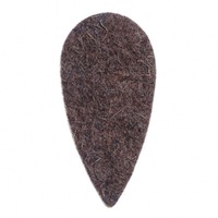 Felt Tones Teardrop Brown Felt 1 x Guitar / Ukulele Pick