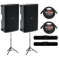 Mackie Thump215XT Enhanced 1400W 15-inch Powered Speaker Pair - Deluxe Bundle